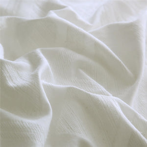 Luxury 100% Cotton Clipping Diamond 4pcs Bedding Set - White