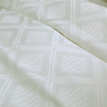 Load image into Gallery viewer, Luxury 100% Cotton Clipping Diamond 4pcs Bedding Set - White