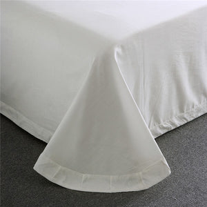 Luxury 100% Cotton Clipping Diamond 4pcs Bedding Set - White