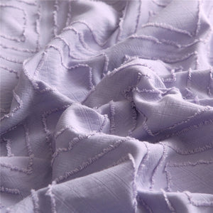 Luxury 100% Cotton Clipping Diamond 4pcs Bedding Set - Violet Pink