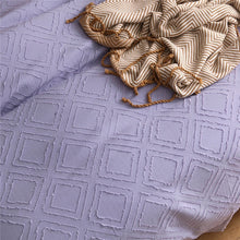 Load image into Gallery viewer, Luxury 100% Cotton Clipping Diamond 4pcs Bedding Set - Violet Pink
