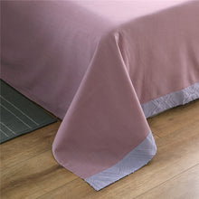 Load image into Gallery viewer, Luxury 100% Cotton Clipping Diamond 4pcs Bedding Set - Violet Pink