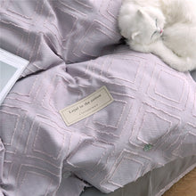 Load image into Gallery viewer, Luxury 100% Cotton Clipping Diamond 4pcs Bedding Set - Heaven