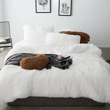 Load image into Gallery viewer, Fluffy Faux Mink &amp; Velvet Fleece Quilt Cover Set