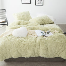 Load image into Gallery viewer, Fluffy Faux Mink &amp; Velvet Fleece Quilt Cover Set