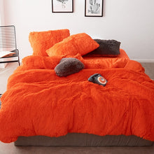 Load image into Gallery viewer, Fluffy Faux Mink &amp; Velvet Fleece Quilt Cover Set