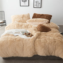 Load image into Gallery viewer, Fluffy Faux Mink &amp; Velvet Fleece Quilt Cover Set
