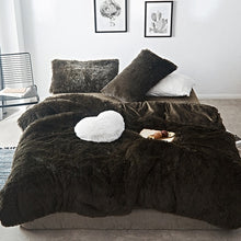 Load image into Gallery viewer, Fluffy Faux Mink &amp; Velvet Fleece Quilt Cover Set