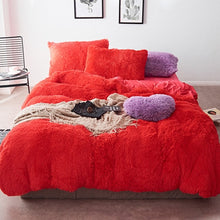 Load image into Gallery viewer, Fluffy Faux Mink &amp; Velvet Fleece Quilt Cover Set