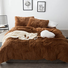Load image into Gallery viewer, Fluffy Faux Mink &amp; Velvet Fleece Quilt Cover Set
