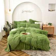 Load image into Gallery viewer, Fluffy Faux Mink &amp; Velvet Fleece Quilt Cover Set