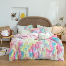 Load image into Gallery viewer, Fluffy Faux Mink &amp; Velvet Fleece Quilt Cover Set
