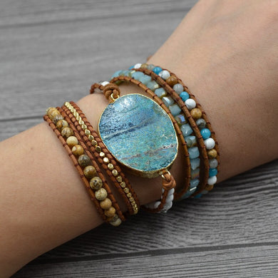 Healing Ocean Jasper Stone Bracelet