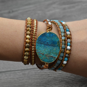 Healing Ocean Jasper Stone Bracelet