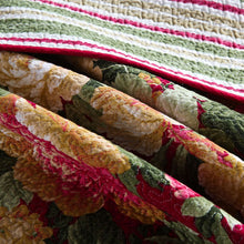 Load image into Gallery viewer, Cotton Bedspread Set 3pcs Flowers
