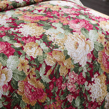 Load image into Gallery viewer, Cotton Bedspread Set 3pcs Flowers