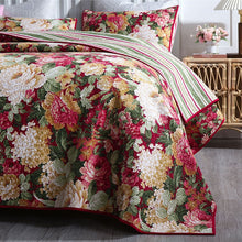 Load image into Gallery viewer, Cotton Bedspread Set 3pcs Flowers