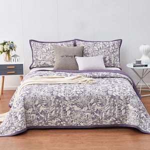 Jacquard Cotton Bedspread 3pcs Sand Washing