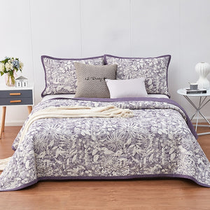 Jacquard Cotton Bedspread 3pcs Sand Washing