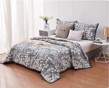 Load image into Gallery viewer, Jacquard Cotton Bedspread 3pcs Sand Washing