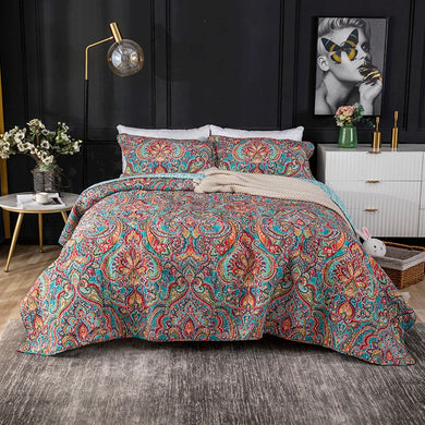 Bohemia Print Quilts Quilted Bed Cover