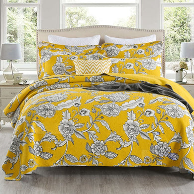 Cotton Bedspread Set 3pcs Iris