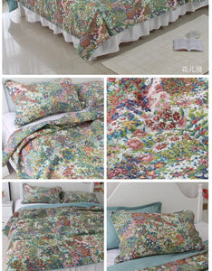 Bedspread Set 3pcs Paisley Leaves