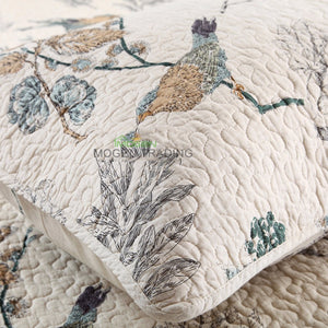 Bedspread Set 3pcs Birds in Paradise