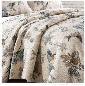 Bedspread Set 3pcs Birds in Paradise