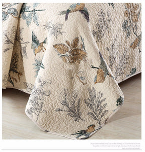 Bedspread Set 3pcs Birds in Paradise