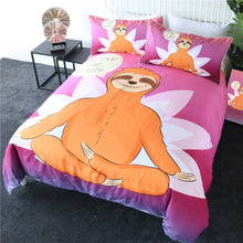 Load image into Gallery viewer, Customised Sloth Quilt Cover Set