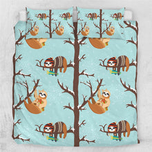 Load image into Gallery viewer, Customised Sloth Quilt Cover Set
