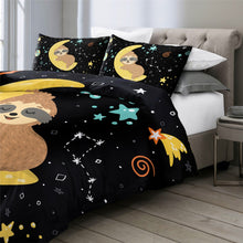 Load image into Gallery viewer, Customised Sloth Quilt Cover Set