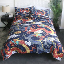 Load image into Gallery viewer, Customised Flying Dragon Quilt Cover Set