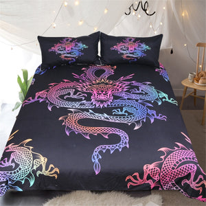Customised Flying Dragon Quilt Cover Set