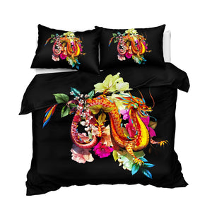 Customised Flying Dragon Quilt Cover Set