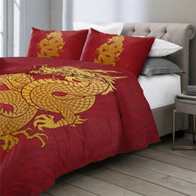 Load image into Gallery viewer, Customised Flying Dragon Quilt Cover Set