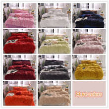Load image into Gallery viewer, Fluffy Faux Mink &amp; Velvet Fleece Quilt Cover Set