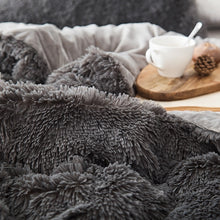 Load image into Gallery viewer, Fluffy Faux Mink &amp; Velvet Fleece Quilt Cover Set