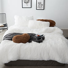 Load image into Gallery viewer, Fluffy Faux Mink &amp; Velvet Fleece Quilt Cover Set