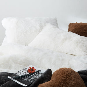 Fluffy Faux Mink & Velvet Fleece Quilt Cover Set