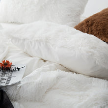 Load image into Gallery viewer, Fluffy Faux Mink &amp; Velvet Fleece Quilt Cover Set