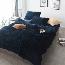 Load image into Gallery viewer, Fluffy Faux Mink &amp; Velvet Fleece Quilt Cover Set