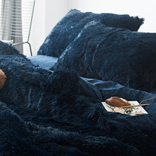 Load image into Gallery viewer, Fluffy Faux Mink &amp; Velvet Fleece Quilt Cover Set
