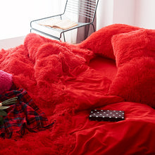 Load image into Gallery viewer, Fluffy Faux Mink &amp; Velvet Fleece Quilt Cover Set
