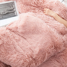 Load image into Gallery viewer, Fluffy Faux Mink &amp; Velvet Fleece Quilt Cover Set