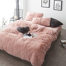 Load image into Gallery viewer, Fluffy Faux Mink &amp; Velvet Fleece Quilt Cover Set