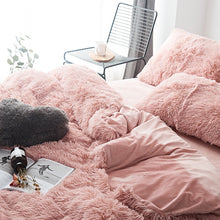 Load image into Gallery viewer, Fluffy Faux Mink &amp; Velvet Fleece Quilt Cover Set
