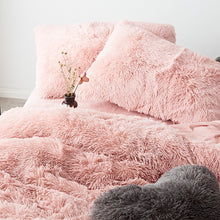 Load image into Gallery viewer, Fluffy Faux Mink &amp; Velvet Fleece Quilt Cover Set
