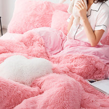 Load image into Gallery viewer, Fluffy Faux Mink &amp; Velvet Fleece Quilt Cover Set